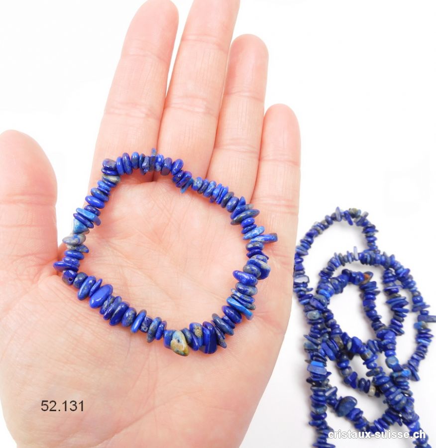 Bracelet Lapis-lazuli, élastique  19 cm