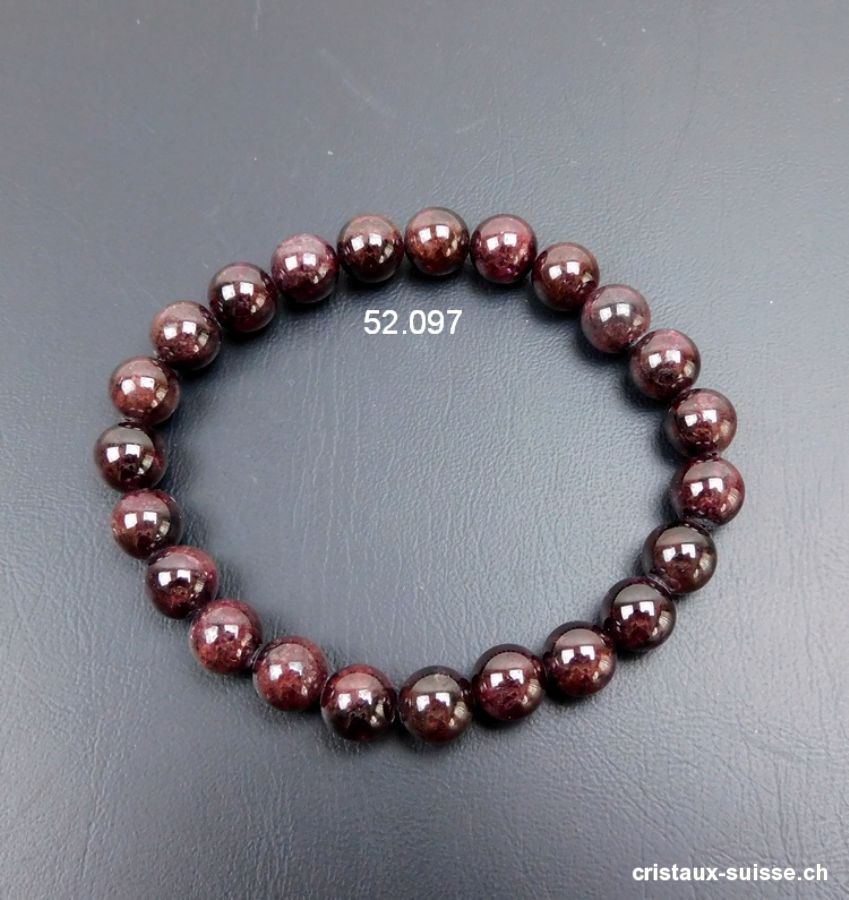 Bracelet Grenat Almandin 8 mm / 20 cm