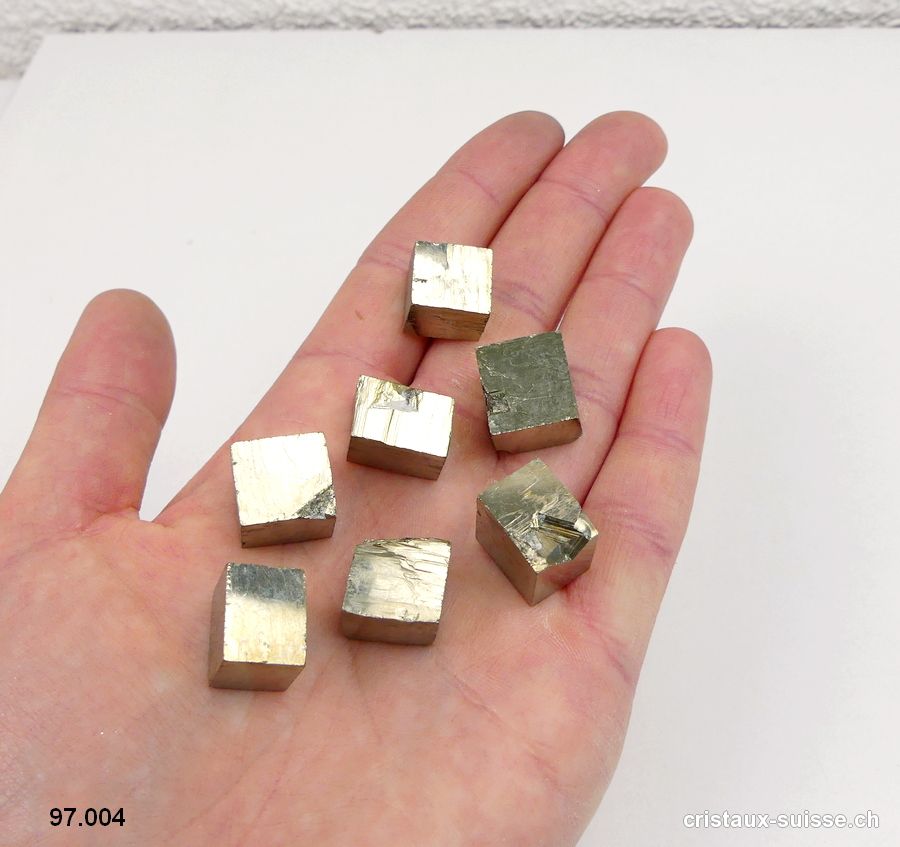 Pyrite cube brut d'Espagne 1,2 - 1,5 cm