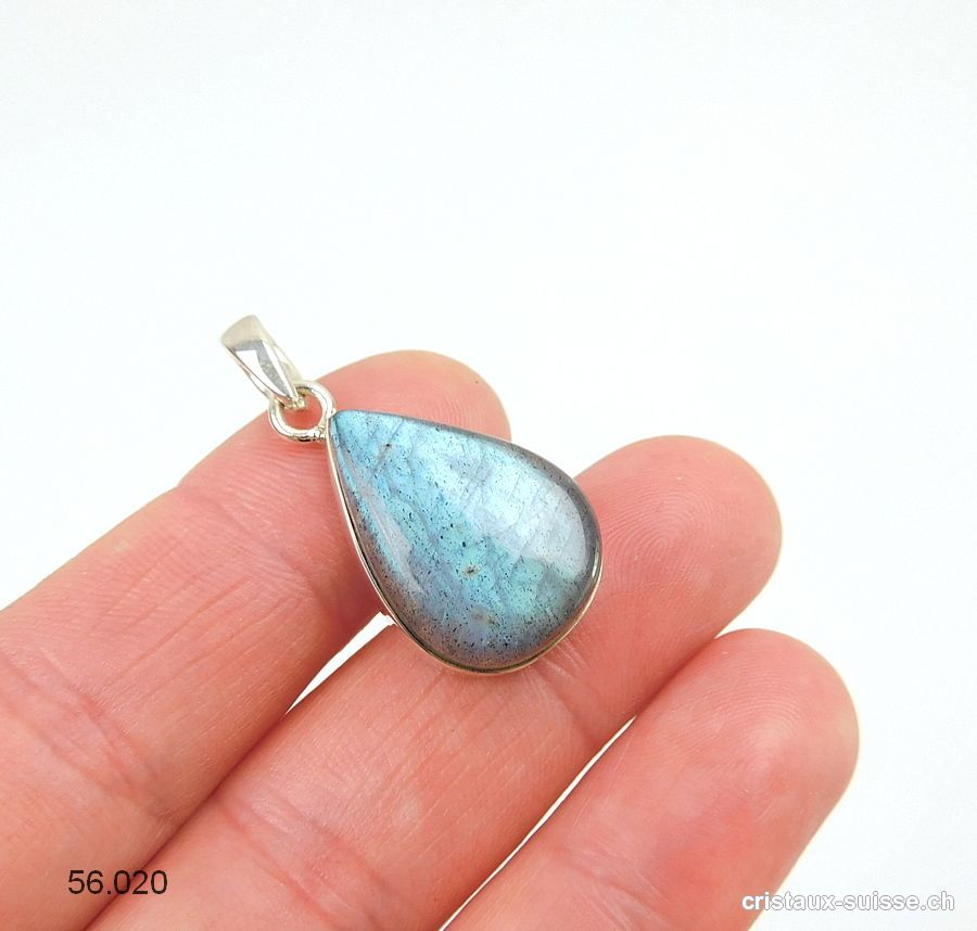 Pendentif Labradorite en argent 925. Pièce unique