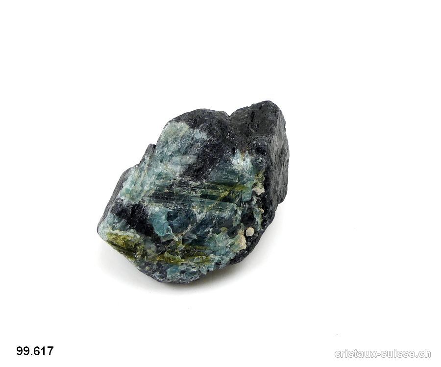 Tourmaline noire, bleue - indigolite et verte. Pièce unique