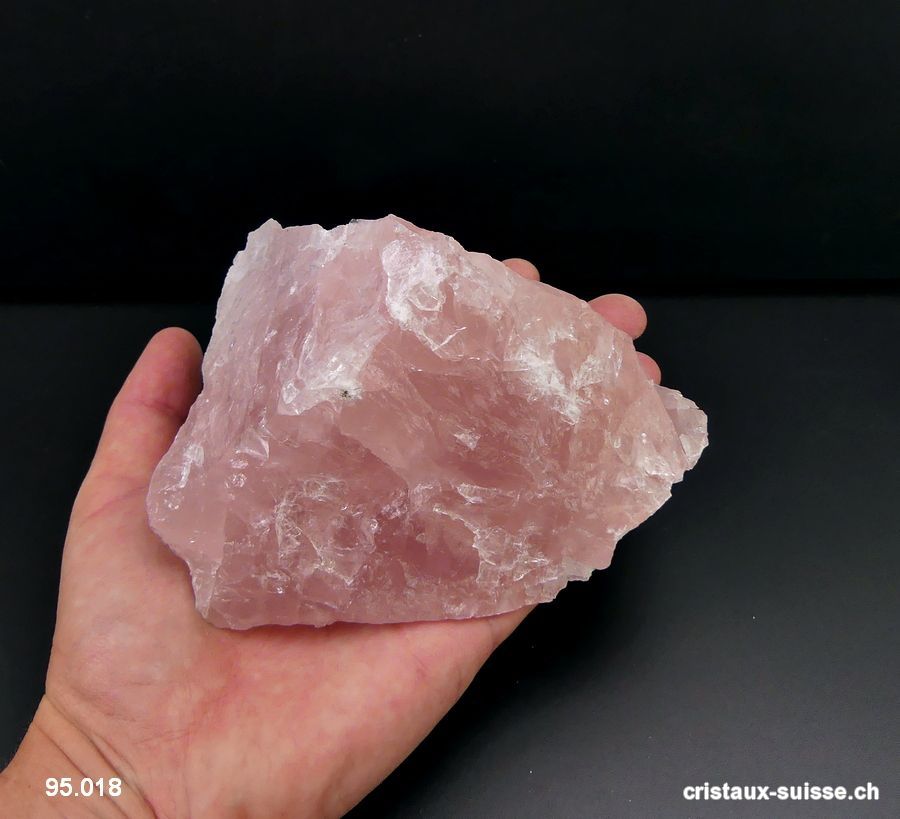 Quartz rose extra brut. Pièce unique 612 grammes