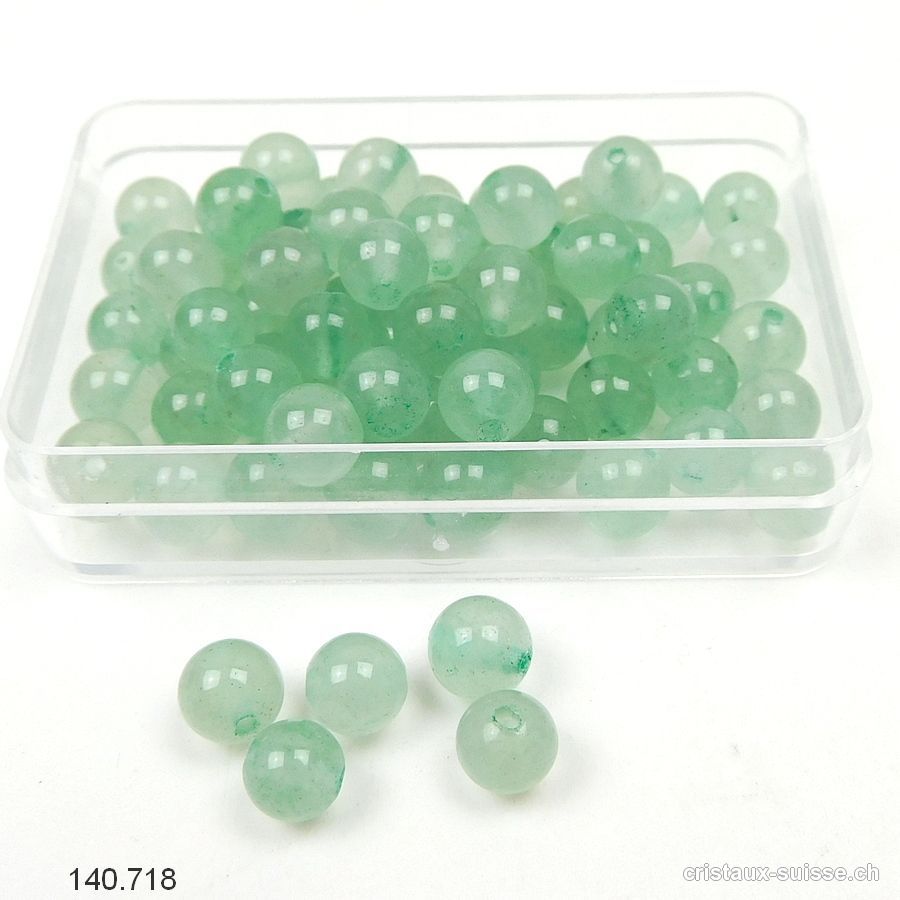 Aventurine verte, boule percée 6,5 mm. Offre Spéciale