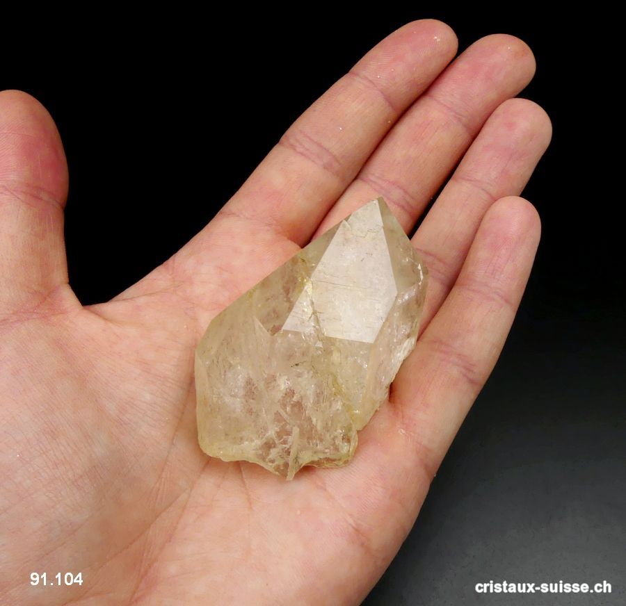 Quartz pointe brute de Suisse - Valais. Pièce unique