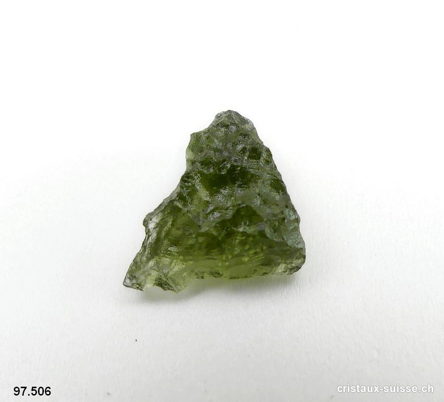 Moldavite 1,2 x 0,9 x 0,5 cm. Pièce unique 2,4 carats