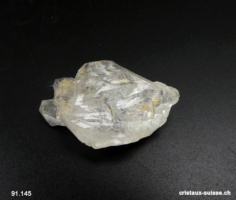 Quartz Elestial pointe brute de Suisse - Valais. Pièce unique