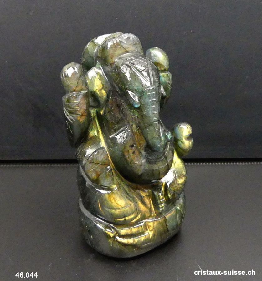 Ganesh Labradorite 9,6 cm. Pièce unique. Qual. A