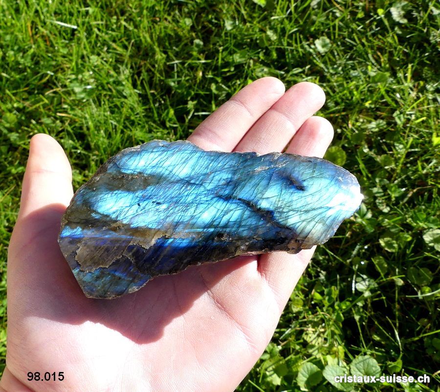 Labradorite brute 1 face polie. Pièce unique 238 grammes