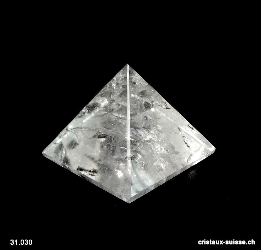 Pyramide Cristal de Roche, base 4,7 cm. Pièce unique