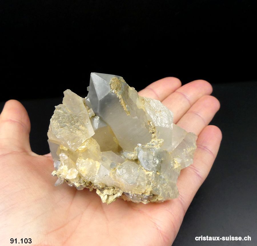 Quartz Suisse à inclusions de Schiste. Pièce unique