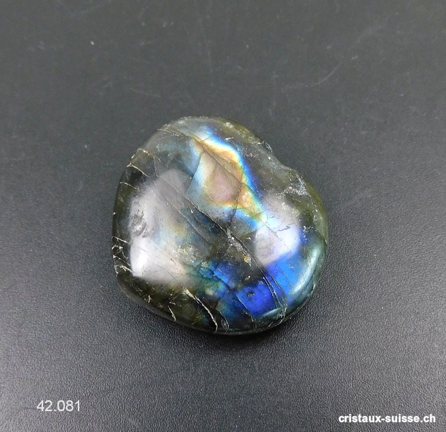 Coeur Labradorite 3 x 2,6 x 1,1 cm. Pièce unique