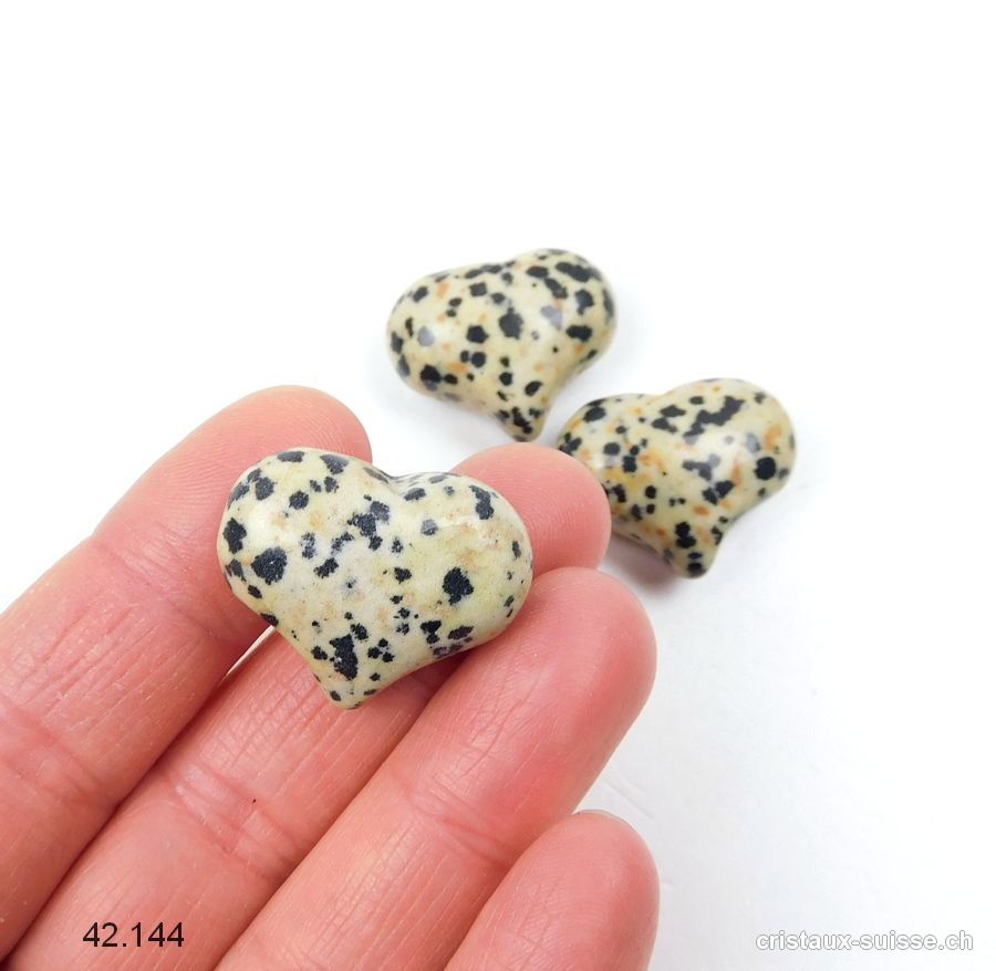 Coeur Jaspe Dalmatien 2,5 x 2 cm. Offre Spéciale