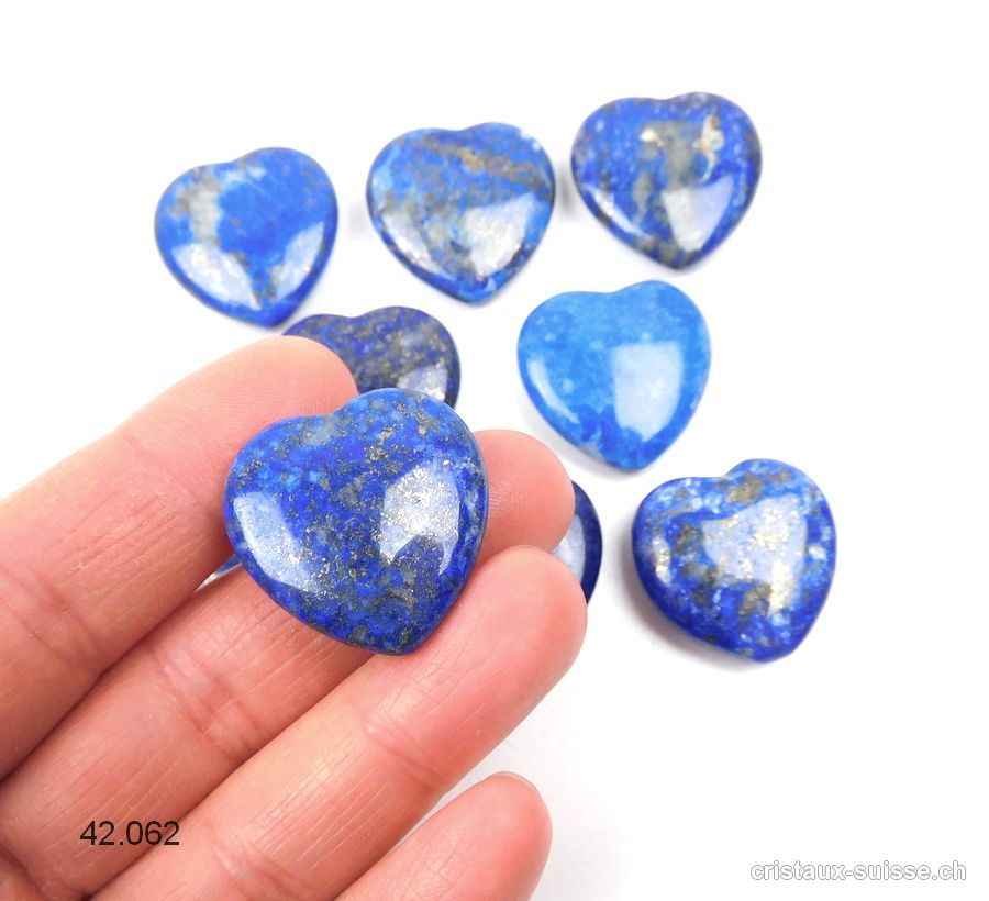 Coeur Lapis-Lazuli 2,5 cm, plat