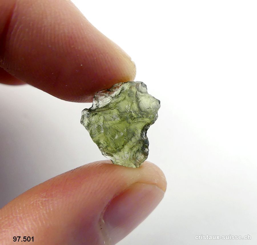 Moldavite 1,3 x 1,2 x 0,6 cm. Pièce unique 4 carats