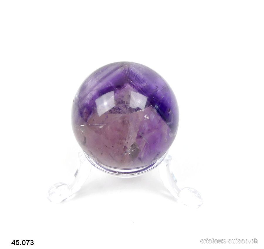 Boule Amétrine fantôme 3,6 cm. Pièce unique 67 grammes