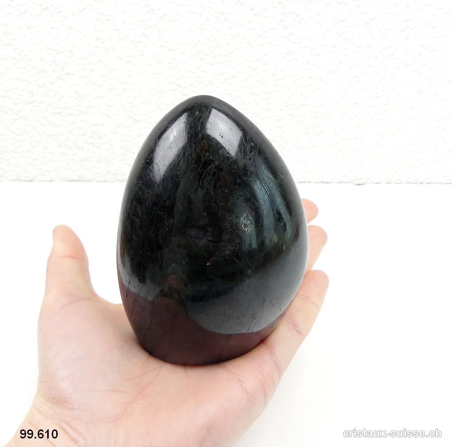 Tourmaline noire polie 10 cm. Pièce unique 665 grammes