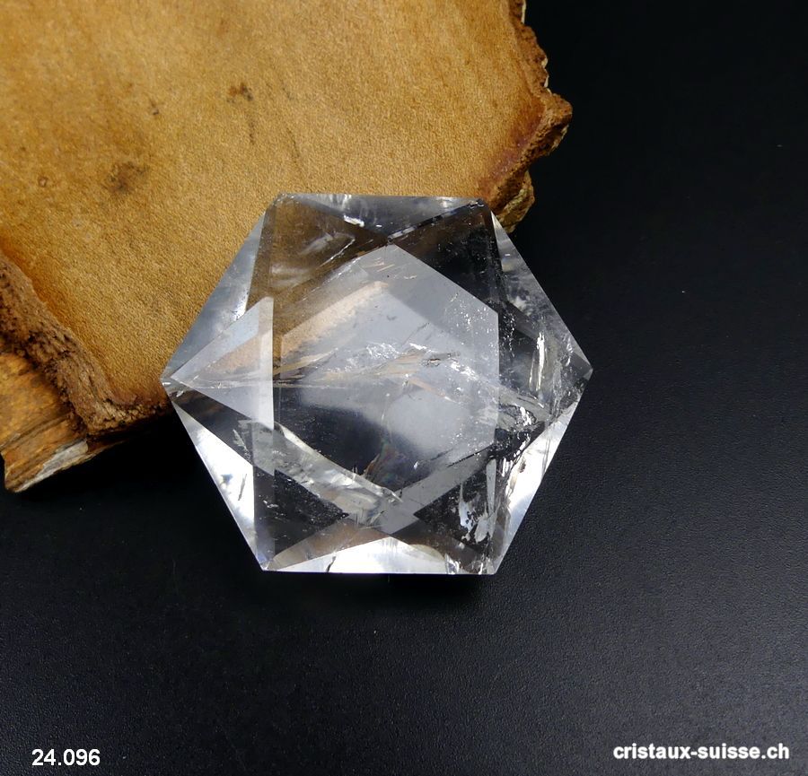 Sceau de Salomon Cristal de Roche, diagonale 4,6 cm. Pièce unique