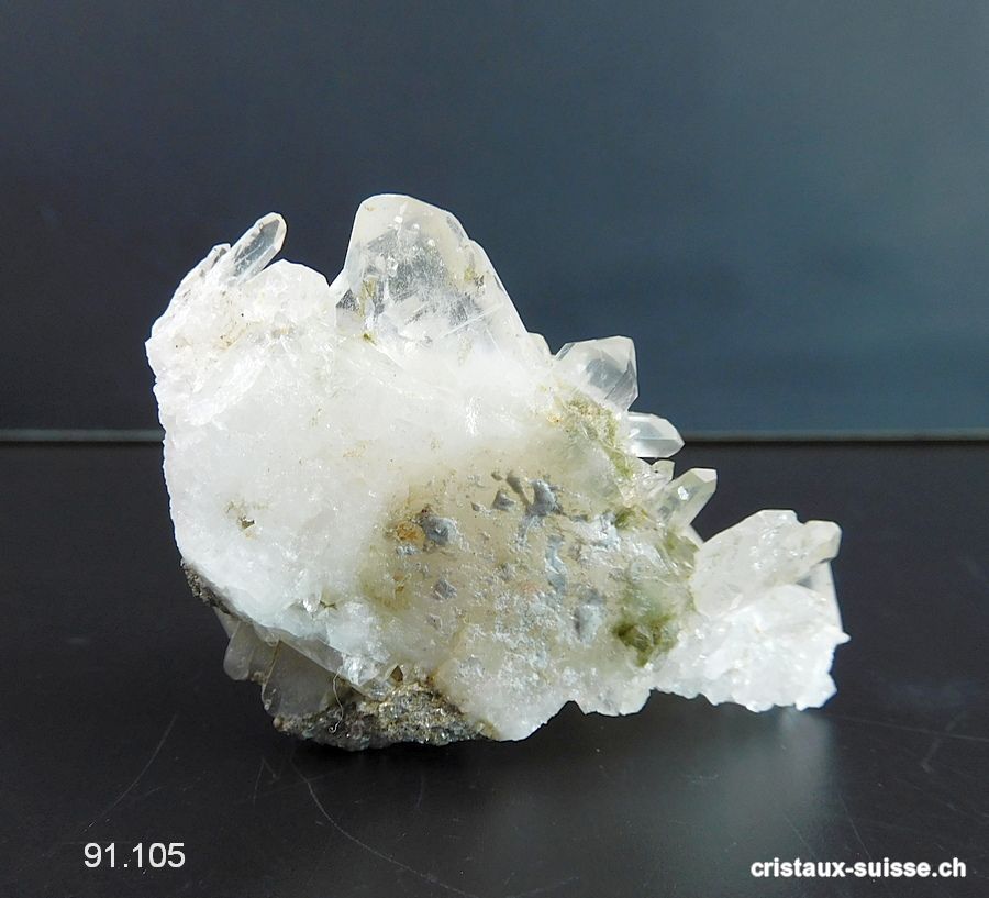 Quartz avec Chlorite du Catogne - VS, Suisse. Pièce unique