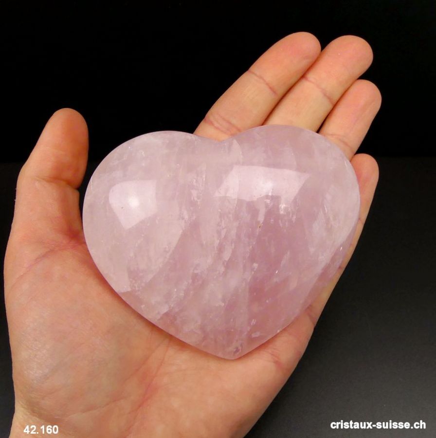 Coeur Quartz rose du Brésil 8,5 x 7 x 3,2 cm. Pièce unique 240 grammes