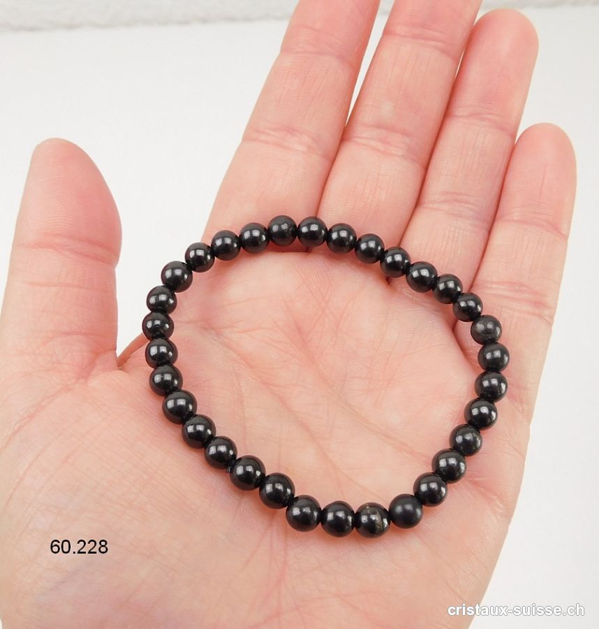 Bracelet Schungite 6 - 6,5 mm / 18,5 - 19 cm