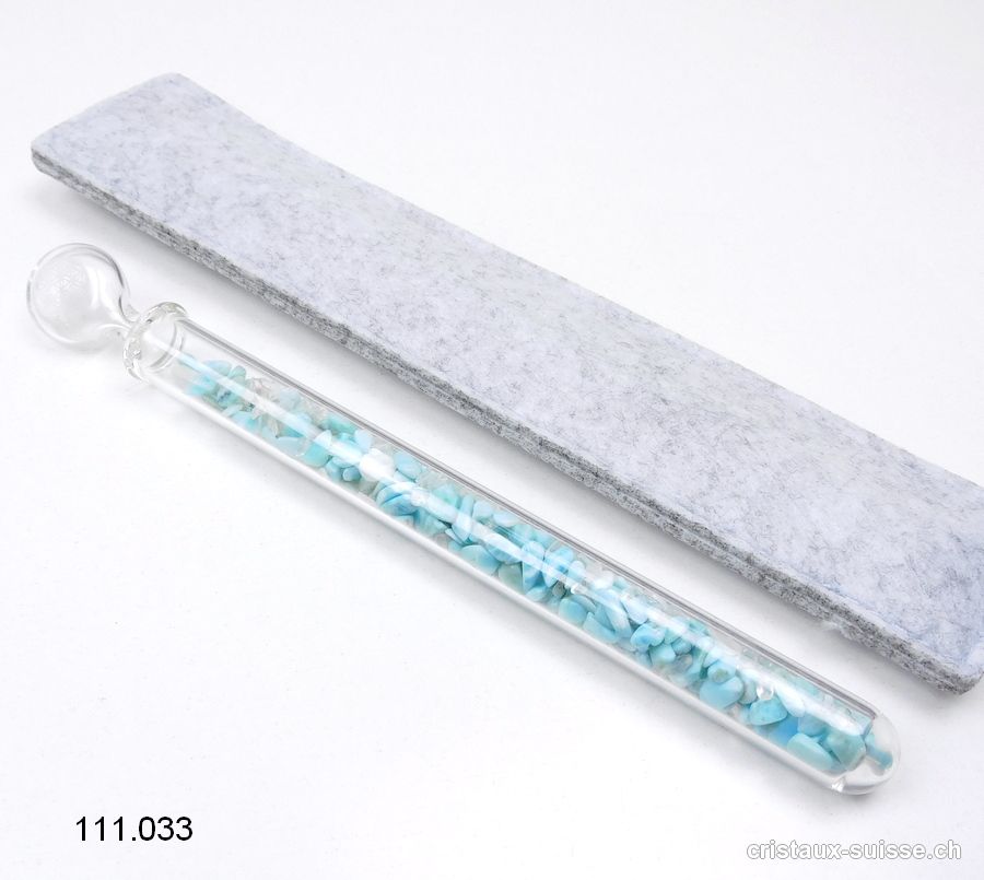 LÉGÈRETÉ - CLAIRVOYANCE, élixir Larimar et Cristal de roche avec Fleur de Vie