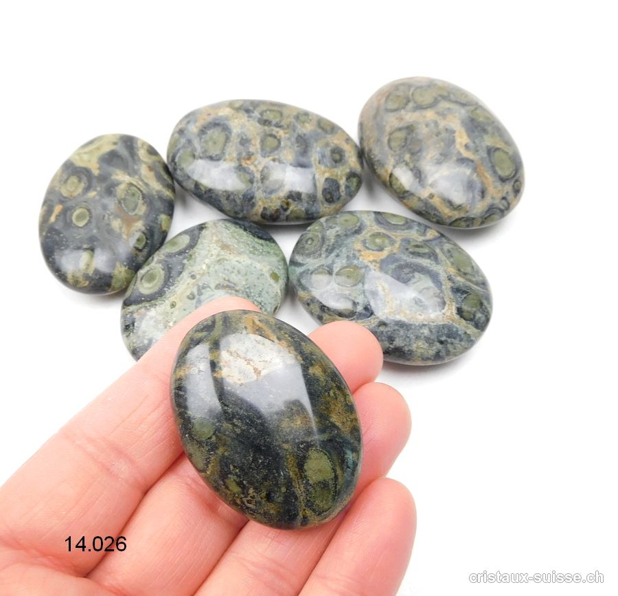 Eldarite - Rhyolite Kamamba anti-stress arrondie 4 - 4,5 x 2,5 - 3 cm. OFFRE SPECIALE