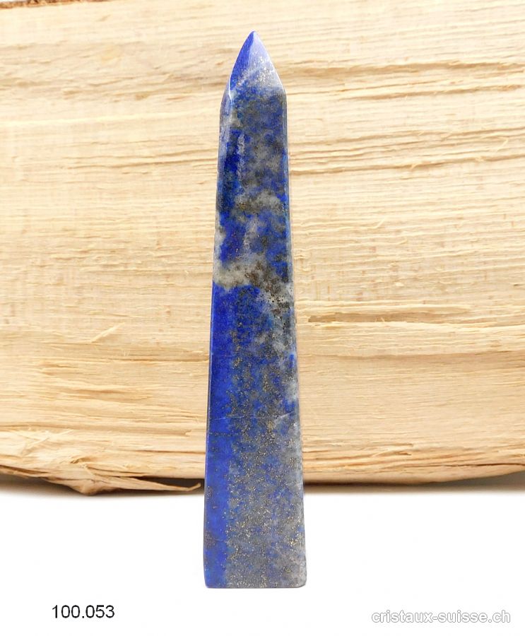Lapis-Lazuli d'Afghanistan naturel, Obélisque 12,8 cm. Pièce unique 145,5 grammes