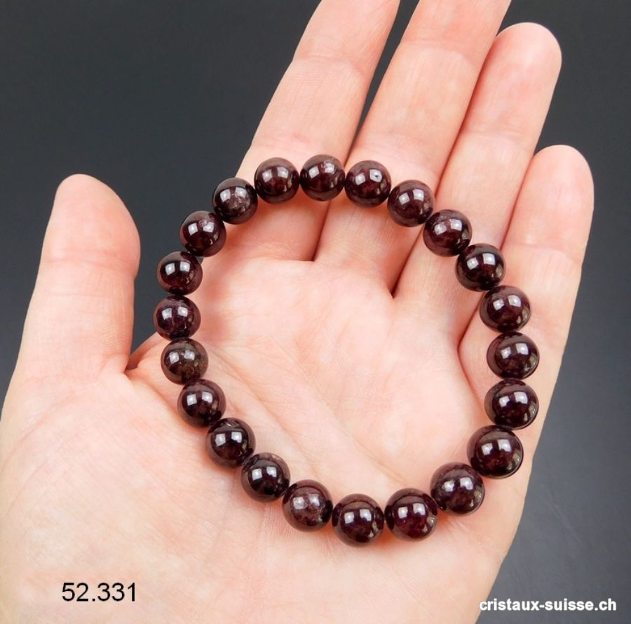 Bracelet Grenat Almandin 8 mm / 20 cm