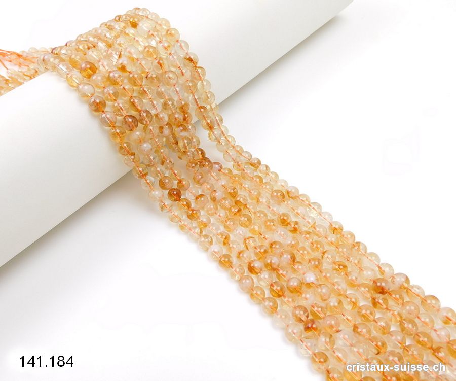 Rang Citrine 6 - 6,8 mm / 38,5 cm, env. 60 boules