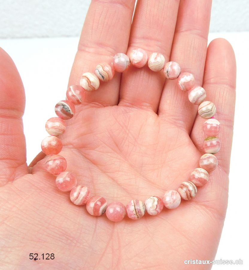 Bracelet Rhodochrosite 7 mm / 18 cm