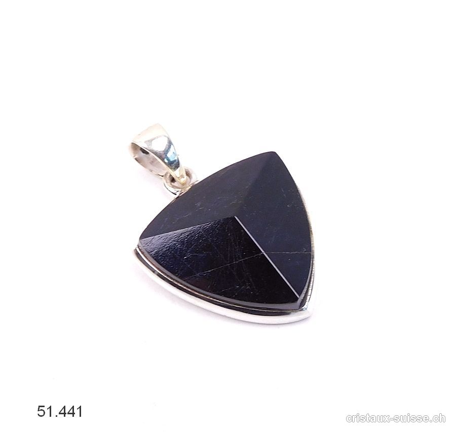 Pendentif Tourmaline noire du Brésil en argent 925. Pièce unique