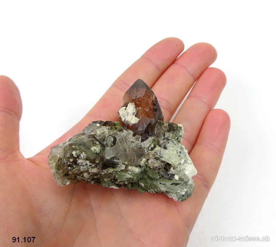 Quartz fumé des Alpes Suisse. Pièce unique