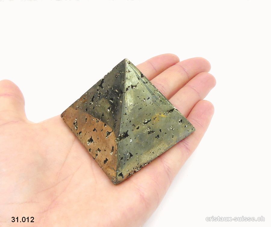 Pyramide Pyrite du Pérou, base 5,3 cm x H. 4,8 cm. Pièce unique 224 grammes