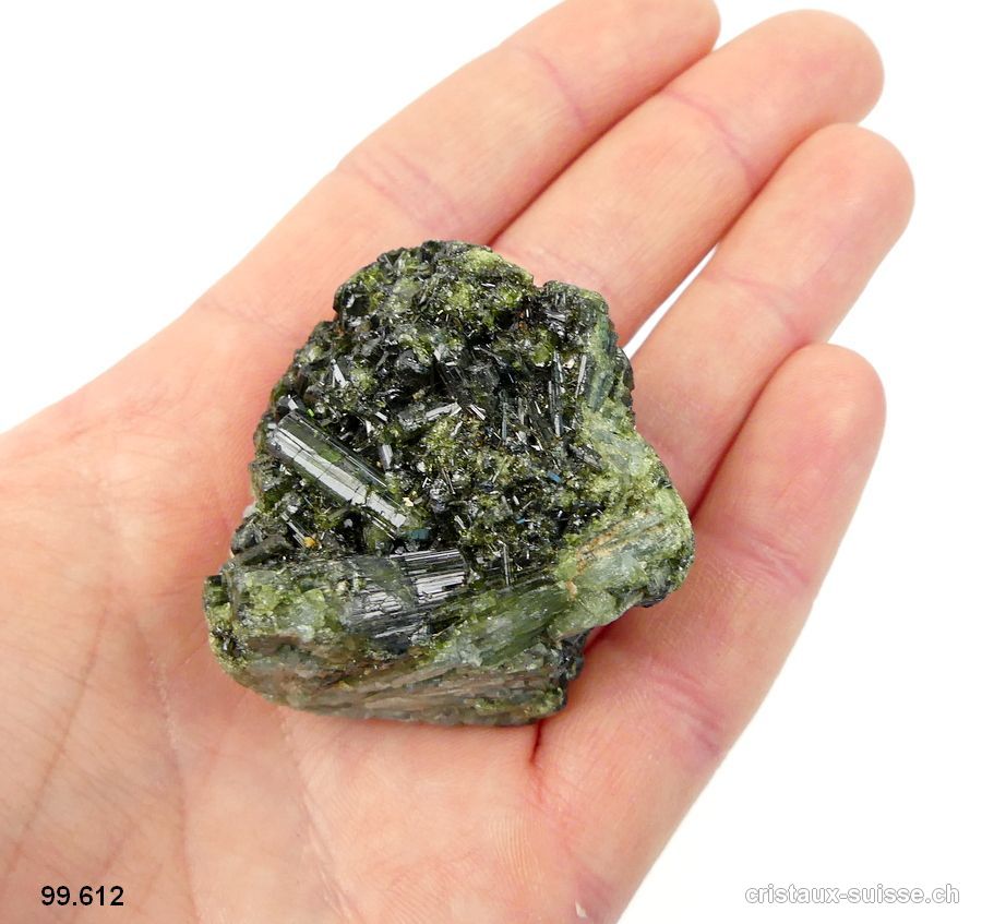 Tourmaline verte cristallisée. Pièce unique