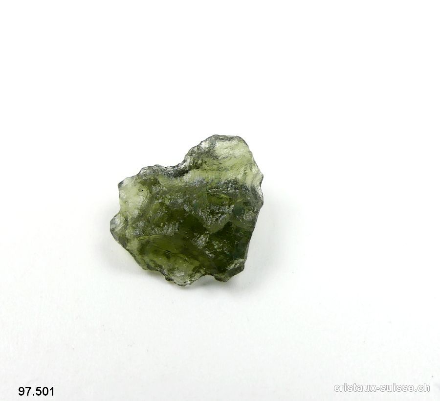 Moldavite 1,3 x 1,2 x 0,6 cm. Pièce unique 4 carats