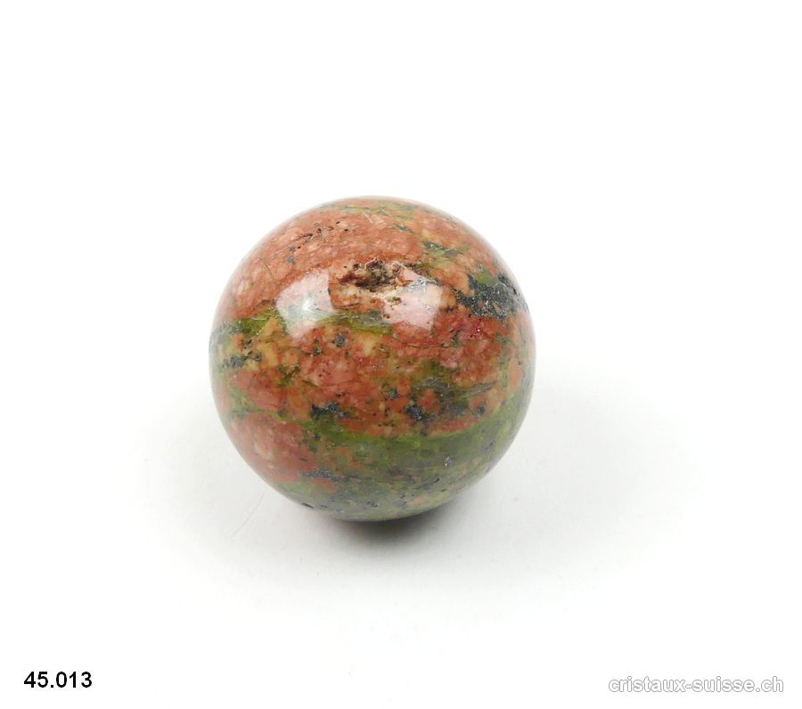 Boule Unakite - épidote 3,1 cm. Pièce unique