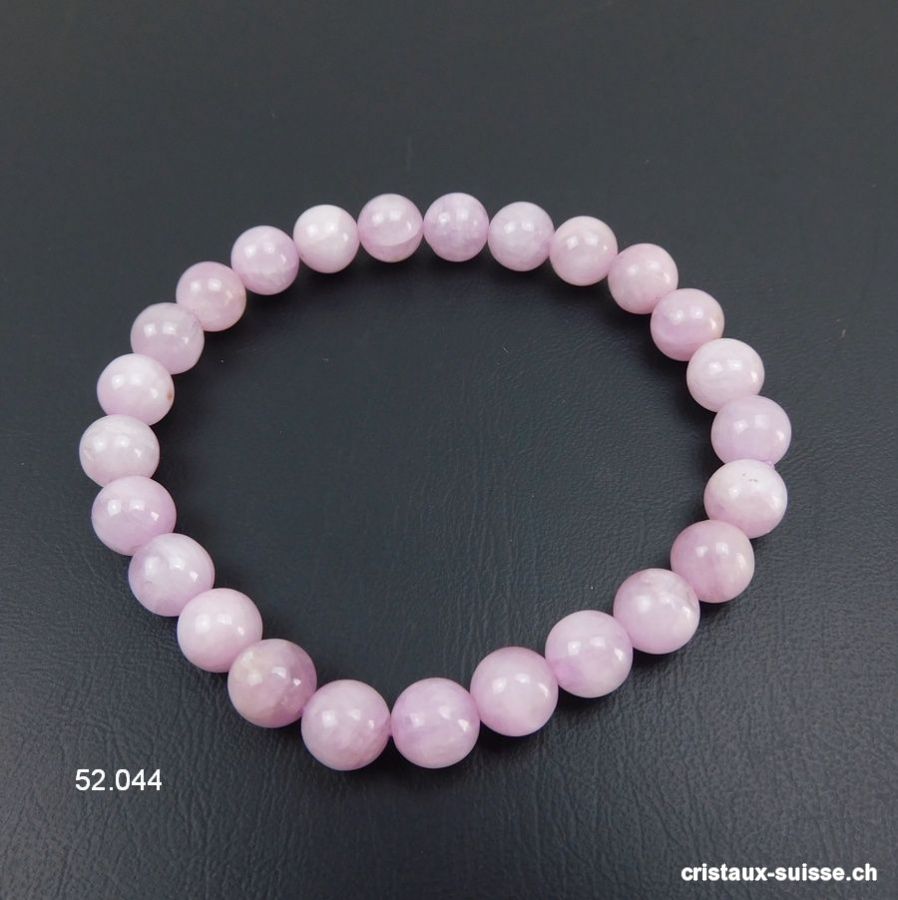 Bracelet Kunzite 8 mm / 18 cm. Qual. A