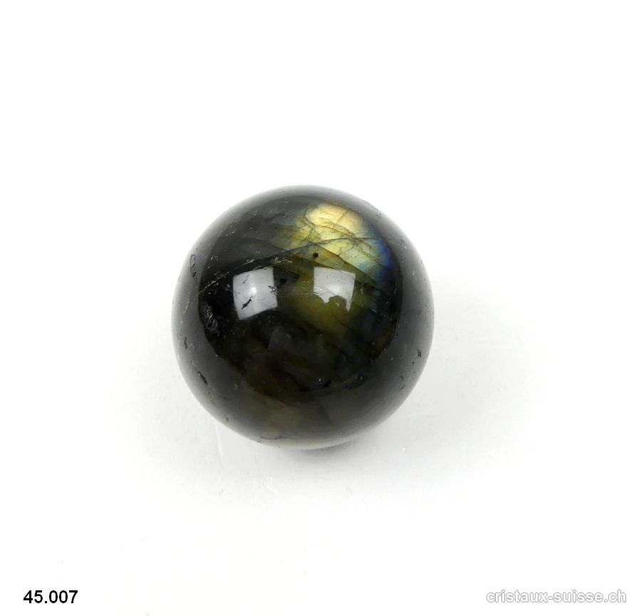 Boule Labradorite Ø 2,6 cm. Pièce unique