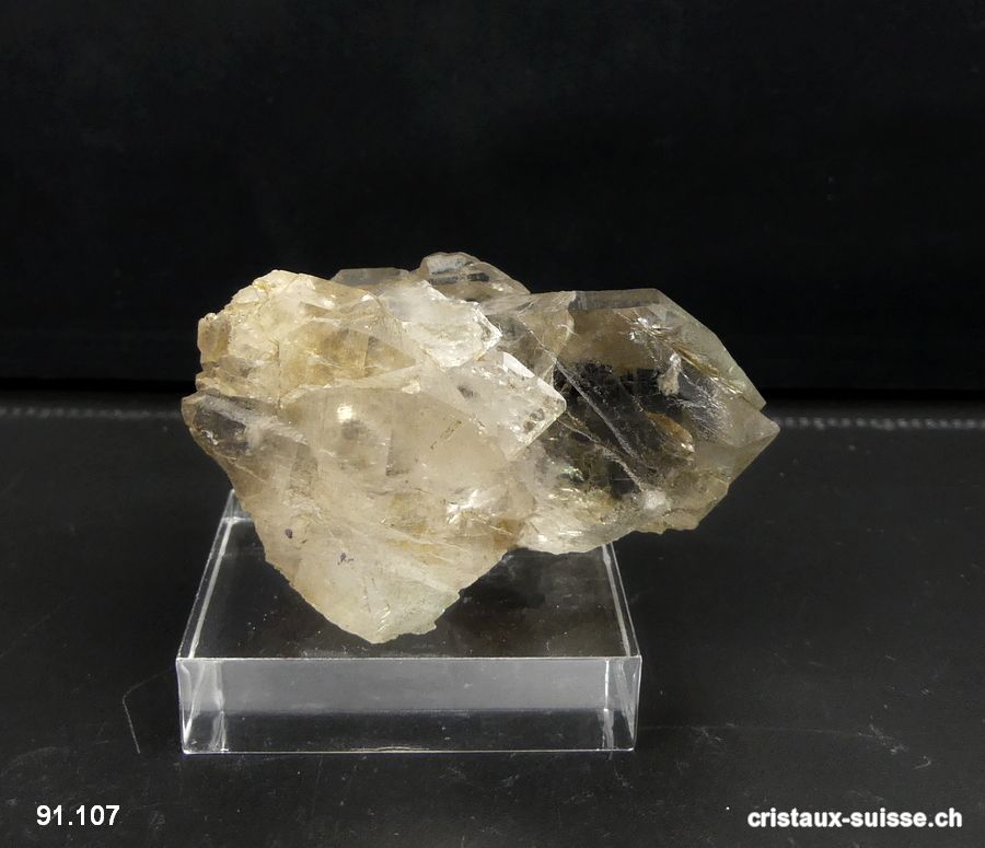 Quartz fumé biterminé du Valais. Pièce unique