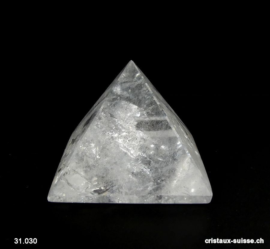 Pyramide Cristal de Roche, base 4,7 cm. Pièce unique