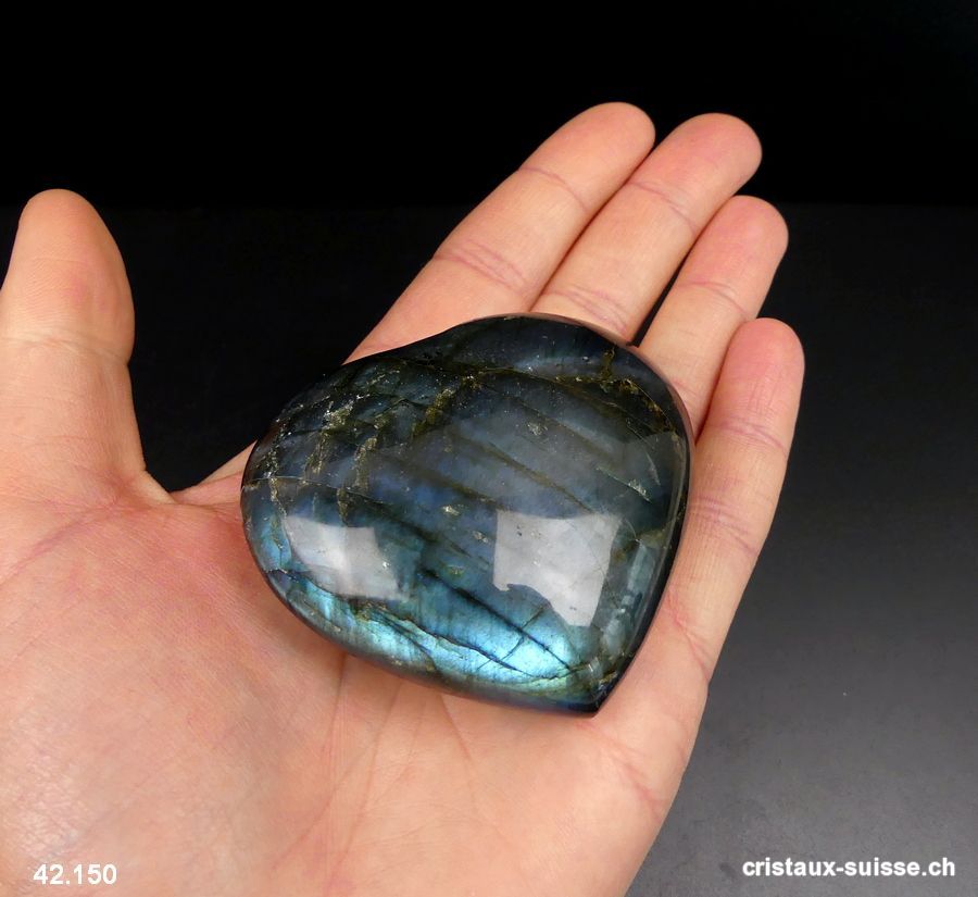 Coeur Labradorite. Pièce unique 127 grammes