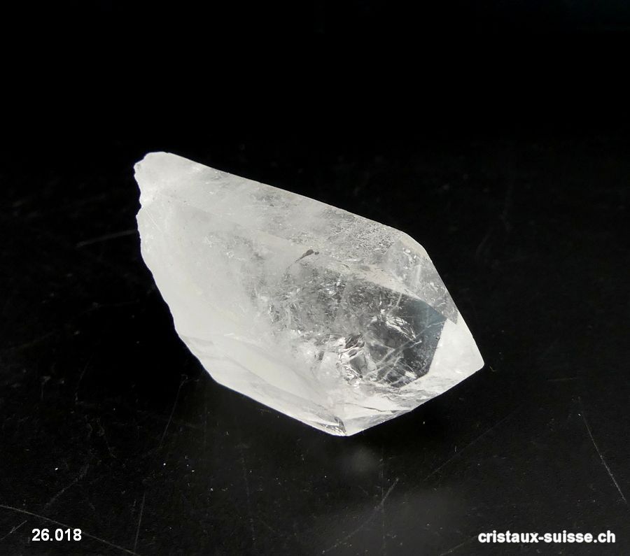 Cristal de roche pointe brute 4,8 cm. Pièce unique 34 grammes