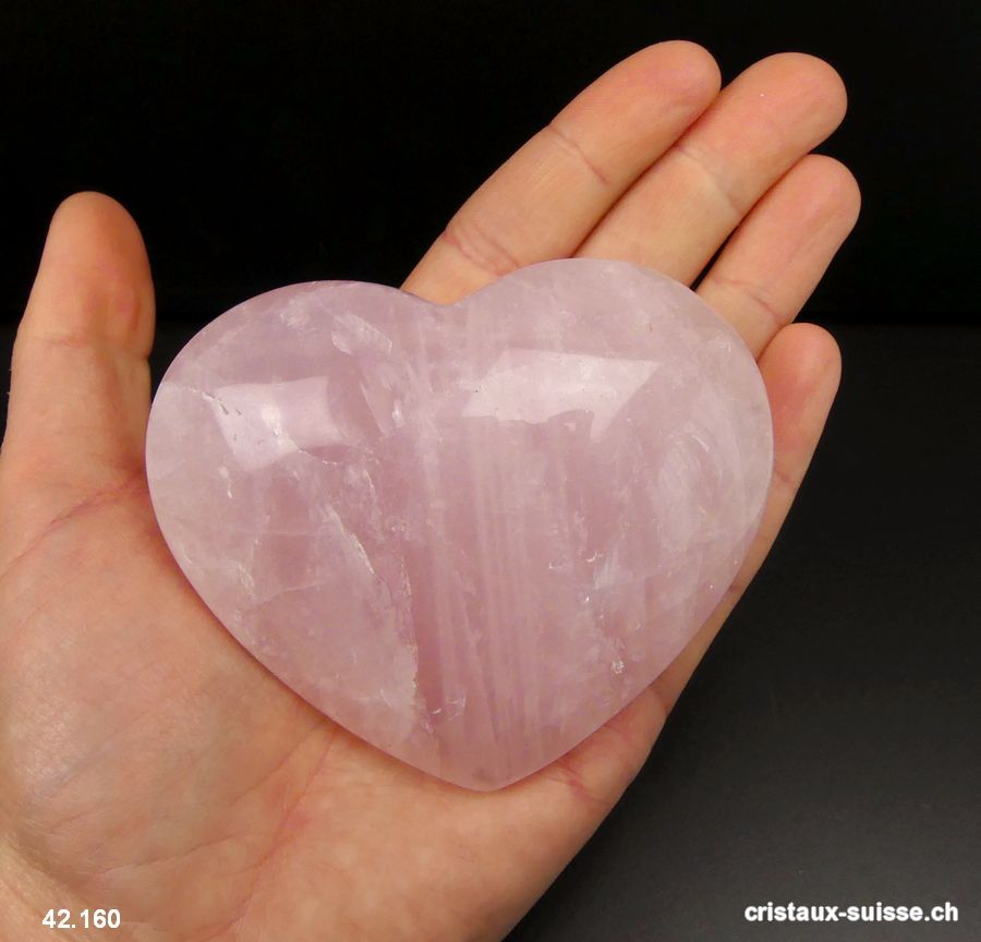 Coeur Quartz rose du Brésil 8,5 x 7 x 3,2 cm. Pièce unique 240 grammes