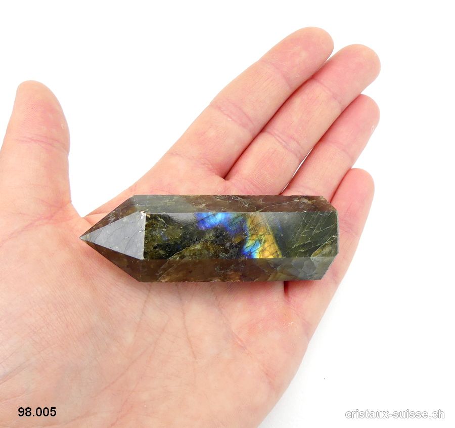 Labradorite pointe polie 6,8 cm. Pièce unique