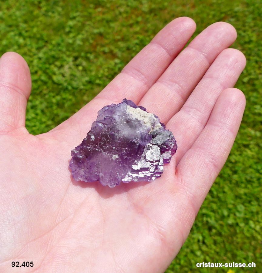 Fluorite - fluorine - violette. Pièce unique