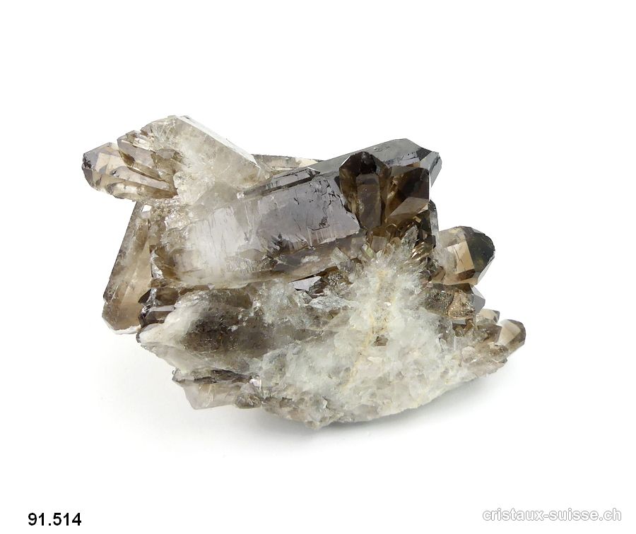 Quartz fumé Morion brut 7,6 cm. Pièce unique 330 gr