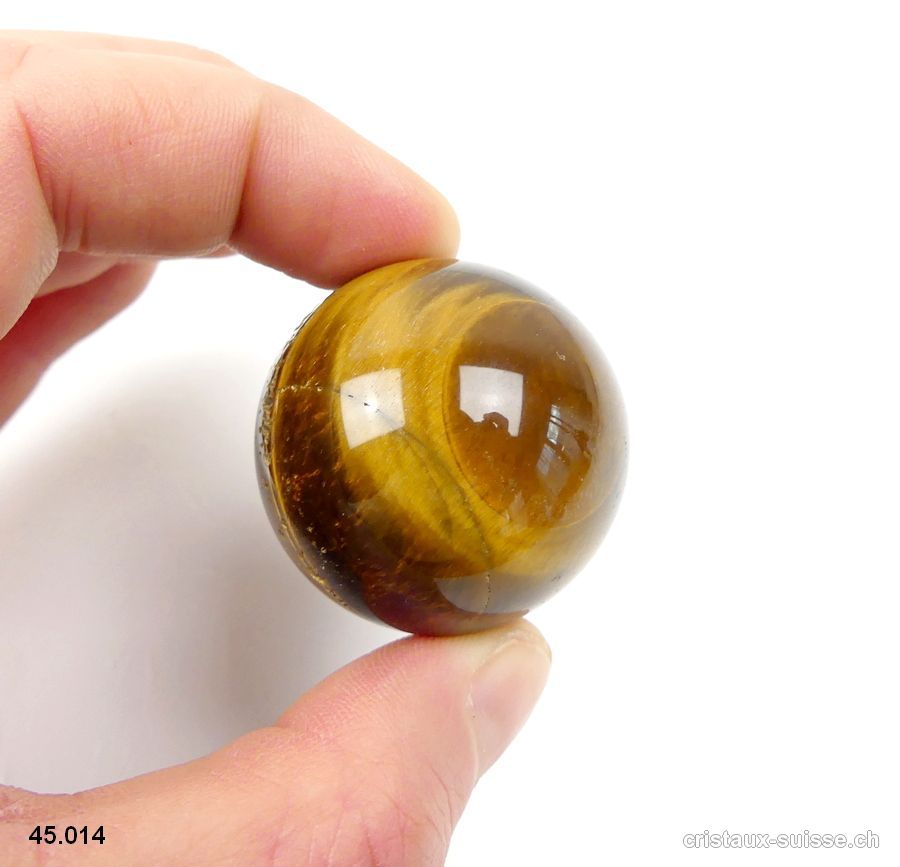 Boule Oeil de Tigre 3,4 cm. Pièce unique 55 grammes