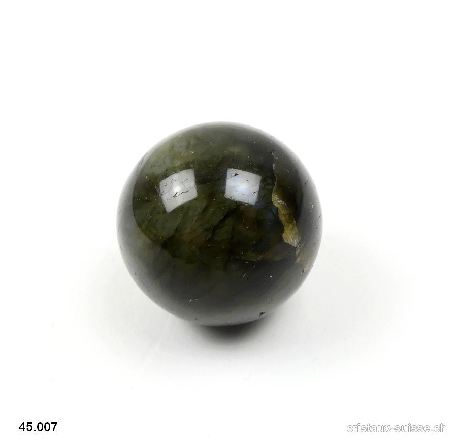 Boule Labradorite Ø 2,6 cm. Pièce unique